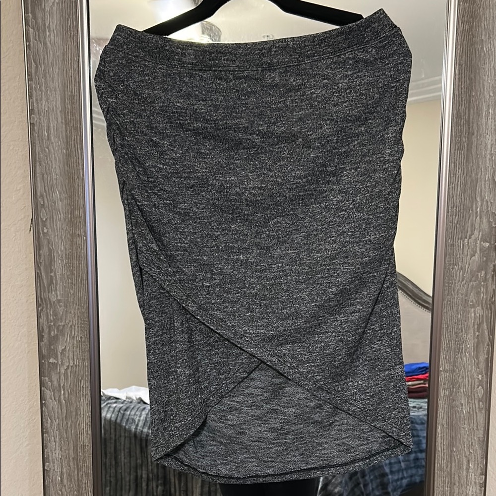 Lola Gray Asymmetrical Midi Wrap Skirt Casual